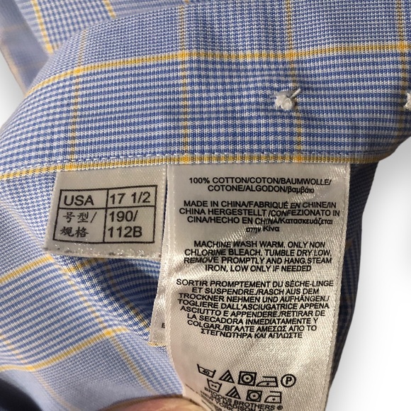 BROOKS BROTHERS Regent Fit Short Sleeve Button Front Shirt - Picture 7 of 8